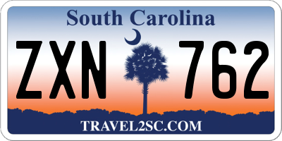 SC license plate ZXN762