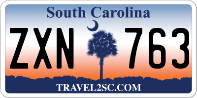 SC license plate ZXN763