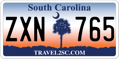 SC license plate ZXN765