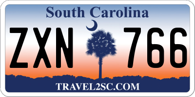 SC license plate ZXN766