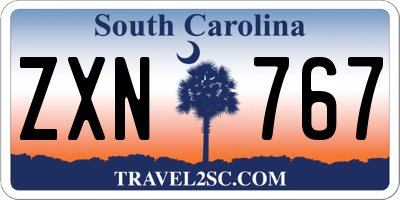 SC license plate ZXN767
