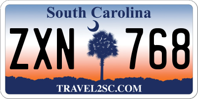 SC license plate ZXN768