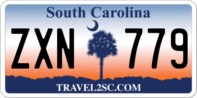 SC license plate ZXN779