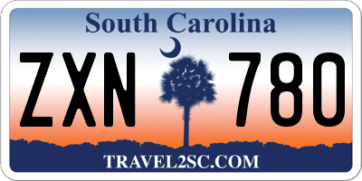 SC license plate ZXN780