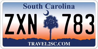 SC license plate ZXN783
