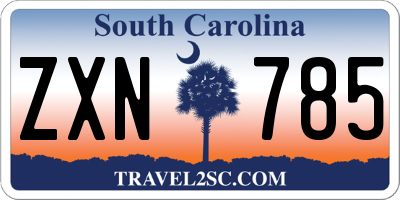 SC license plate ZXN785