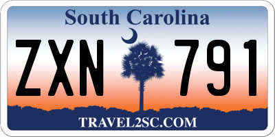 SC license plate ZXN791