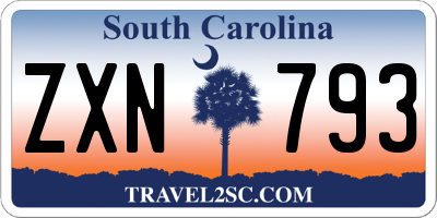 SC license plate ZXN793