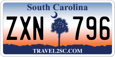 SC license plate ZXN796