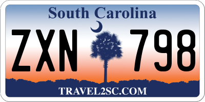 SC license plate ZXN798