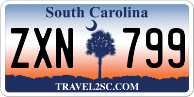 SC license plate ZXN799