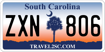 SC license plate ZXN806
