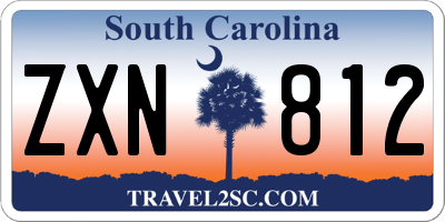 SC license plate ZXN812