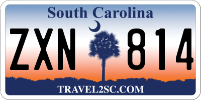 SC license plate ZXN814