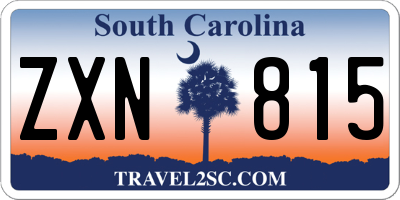 SC license plate ZXN815