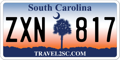 SC license plate ZXN817
