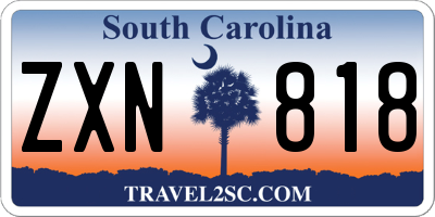 SC license plate ZXN818