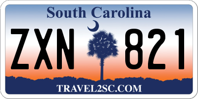 SC license plate ZXN821