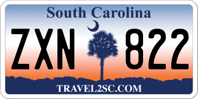 SC license plate ZXN822
