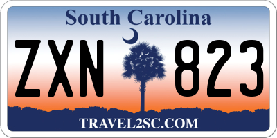 SC license plate ZXN823