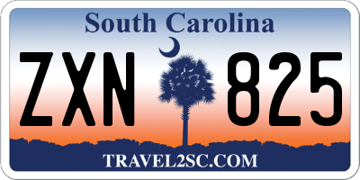 SC license plate ZXN825