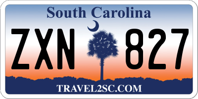 SC license plate ZXN827