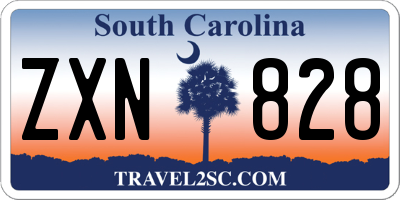 SC license plate ZXN828