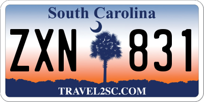 SC license plate ZXN831
