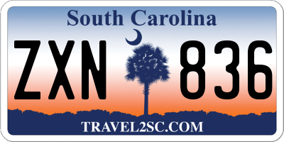 SC license plate ZXN836