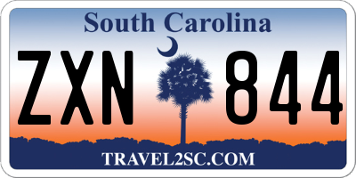 SC license plate ZXN844