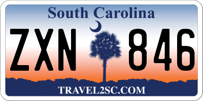 SC license plate ZXN846