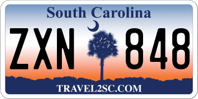SC license plate ZXN848