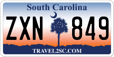 SC license plate ZXN849