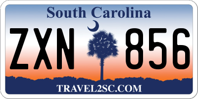 SC license plate ZXN856