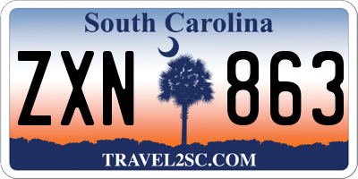 SC license plate ZXN863