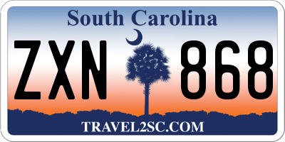 SC license plate ZXN868