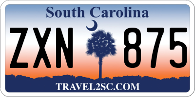 SC license plate ZXN875
