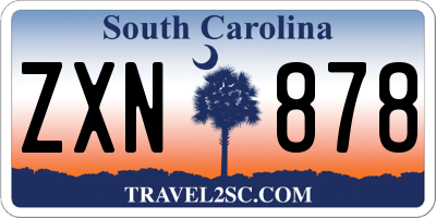 SC license plate ZXN878