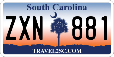 SC license plate ZXN881