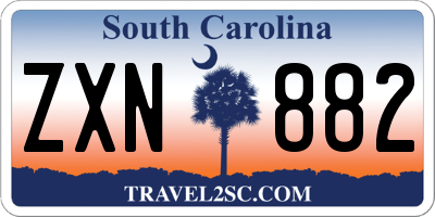 SC license plate ZXN882