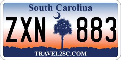 SC license plate ZXN883