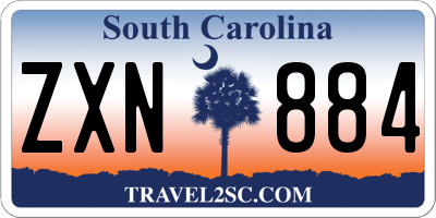 SC license plate ZXN884