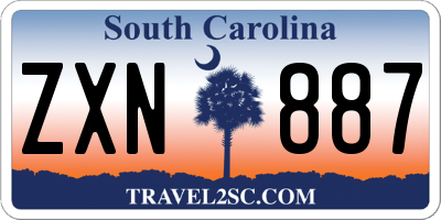 SC license plate ZXN887
