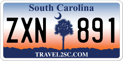 SC license plate ZXN891