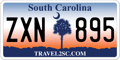 SC license plate ZXN895