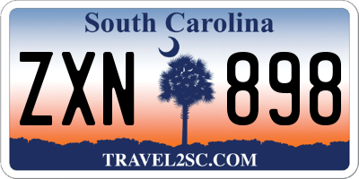 SC license plate ZXN898