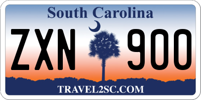 SC license plate ZXN900