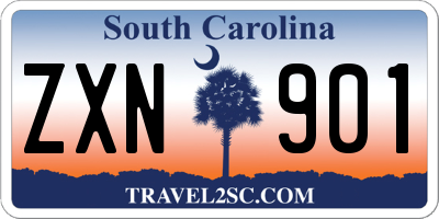SC license plate ZXN901