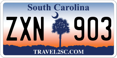 SC license plate ZXN903