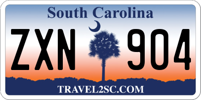 SC license plate ZXN904
